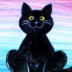 рисунок черного кота