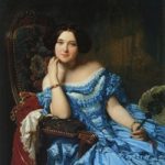 Портрет женщины в голубом платье