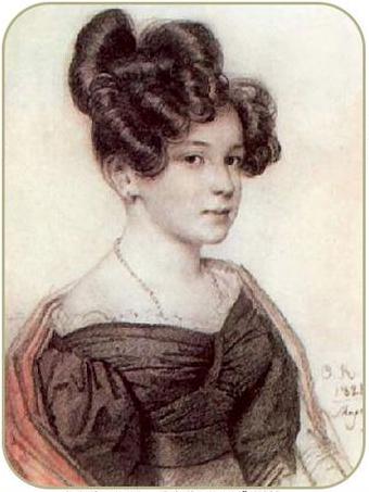 Портрет Олениной Анны Алексеевны 1828 г.