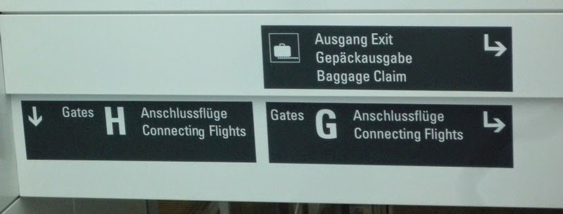 Указатели в аэропорту Мюнхена