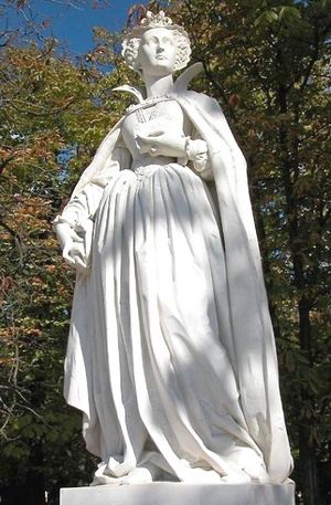 Статуя Марии Стюарт в Люксембургском саду в Париже