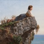 Девушка на скале в Сорренто - всемирно известного итальянского художника Филиппо Палицци