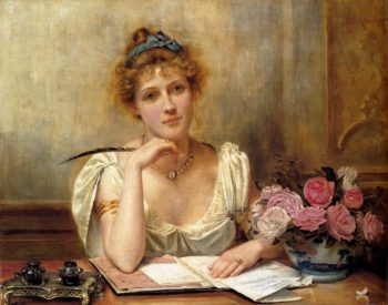 Penning A Letter by George Goodwin Kilburne