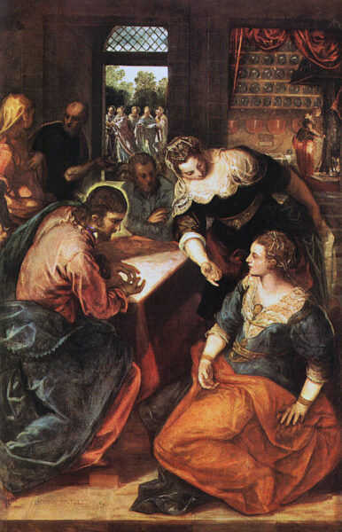 Иисус с Марфой и Марией