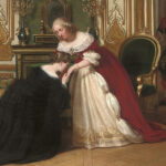 Мадам де Лавальер молит о прощении королеву перед отъездом в монастырь (1838)