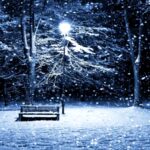 Снег ночь фонарь зима